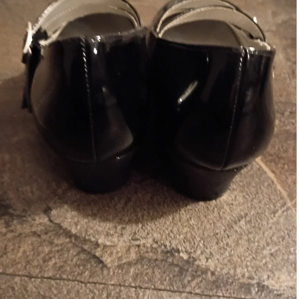American Eagle AE Mary Jane Shoes Kids Size 3 Black Good Double Strap Block Heel
